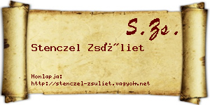 Stenczel Zsüliet névjegykártya